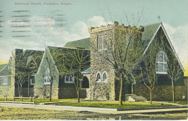 Pendleton Oregon ~ Episcopal Church ~ Churches Religion ~ c1910 Postcard