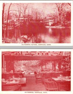 2~Postcards Norwalk, CT Connecticut  SILVERMINE TAVERN & INTERIOR  Hotel~Dining