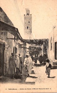 Morocco Taza Entree des Souks et Minaret DjamEs-Souk