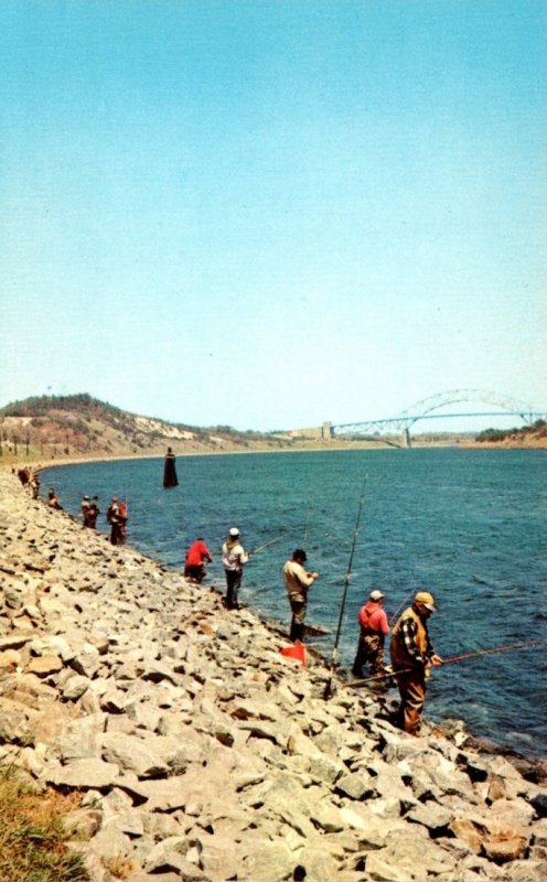 Massachusetts Cape Cod Fishing For Striped Bass Along The Canal