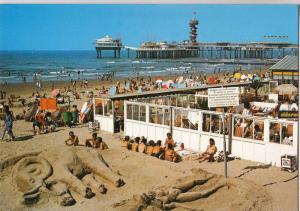 BF14089 scheveningen holland strand met pier  netherland front/back image