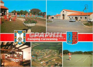 Modern Postcard Field of Beaulieu Caravan Creperie Bar Dance hall Tennis Pool...