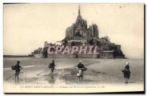 Old Postcard Mont Saint Michel Pecheurs des Greves and Coquetieres