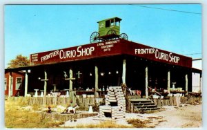 OZARK ACRES, Arkansas AR ~ Roadside FRONTIER CURIO SHOP Sharp County Postcard