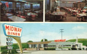 Midway Diner & Restaurant On U.S. 22 Between Allentown & Harrisburg Postcard