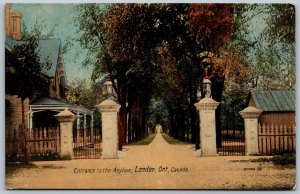 Postcard London Ontario c1910s Entrance To The Asylum For The Insane