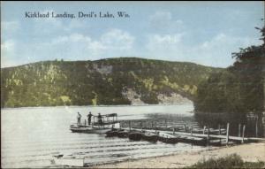 Devil's Lake WI Kirkland Landing c1910 Postcard