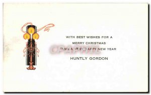 Old Postcard With Best Wishes For A Very Merry Christmas And A Happy New Year...