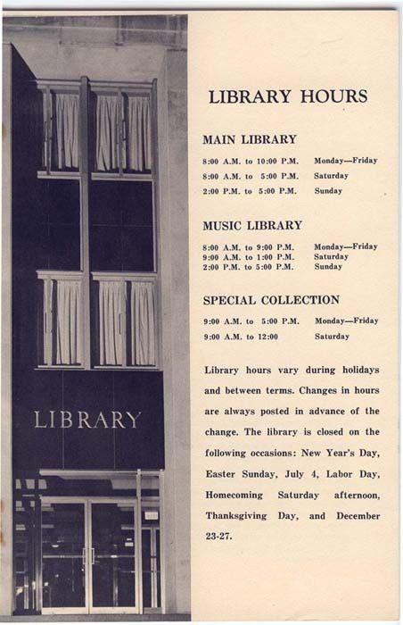 1957 LIBRARY STUDENT HANDBOOK, The Florida State University