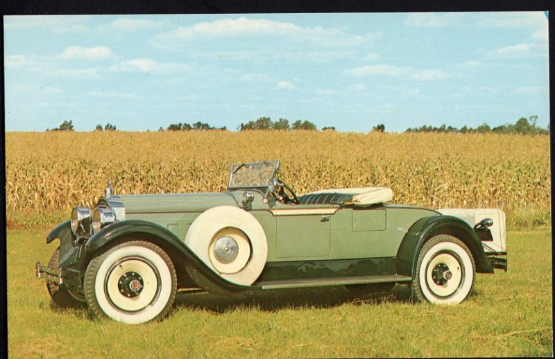 Classic Car Postcard 1928 PACKARD 443 Runabout - Chrome