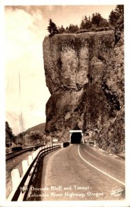 Oregon Columbia River Highway Oneonta Bluff and Tunnel Real Photo