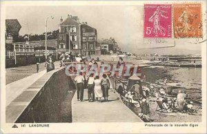 Old Postcard Langrune Walk of the new dike