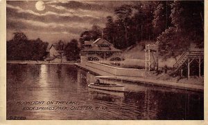 Moonlight on Lake, Rock Springs Park - Chester, West Virginia WV  