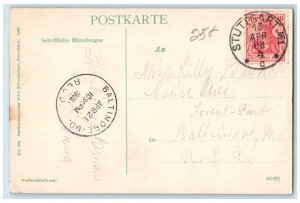 1908 Partie A Oberen Anlagensee Stuttgart Germany Baltimore Maryland MD Postcard 