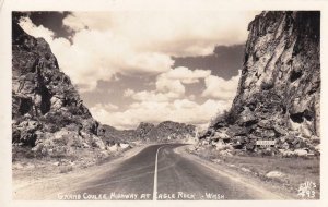RPPC: Grand Coulee Hwy at Eagle Rock, WA, Ellis #493, Mint (PC1309)