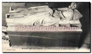 Old Postcard Musee De Toulouse Statue Gravestone Of John Tissandier