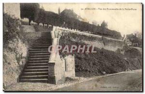 Avallon Old Postcard View of the back door of walks