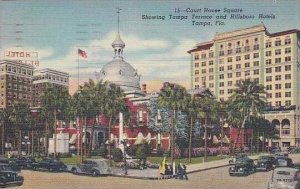 Florida Tampa Court House Square Showing Tampa Terrace And Hillsboro Hotel