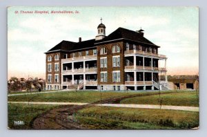 ST. THOMAS HOSPITAL MARSHALLTOWN IOWA POSTCARD (c.1910)