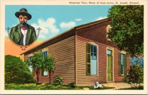 Postcard MO St. Joseph -Historical View - Home of Jesse James