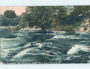 Pre-Chrome WATERFALL SCENE Black River Falls Wisconsin WI AG4218