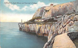 Light House and Governor's Cottage Gibraltar Postcard.