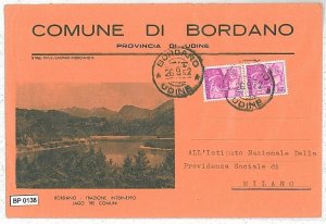 VINTAGE POSTCARD: MUNICIPAL ENVELOPE - UDINE: BORDANO-