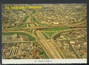 America Postcard - Freeway Interchange in Los Angeles, California   RR6248