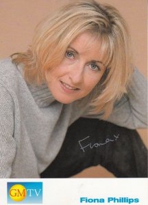 Fiona Phillips GMTV Morning Television Show Hand Signed Photo