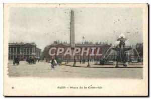 Old Postcard Paris Concorde Square