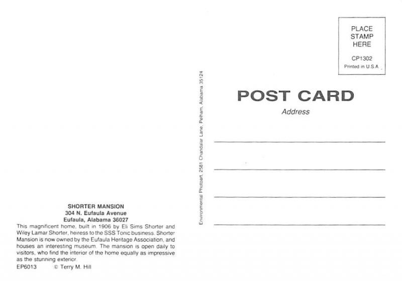 Shorter Mansion - Eufaula, Alabama