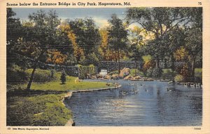 Entrance Bridge in City Park Hagerstown, Maryland MD