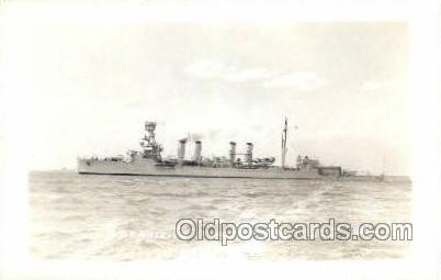 USS Raleigh Real Photo Military Ship Unused 