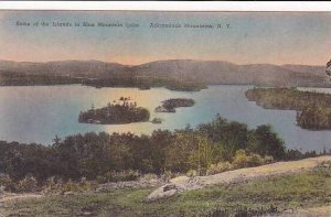 New York Adirondack Mountains Some Of The Islands In Blue Mountain Lake Alber...