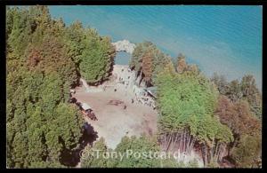 Arch Rock from the air - Mackinac Island