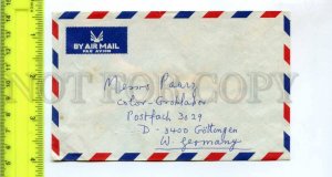 420597 Mauritius to GREMANY 1986 year air mail  COVER w/ Watermark airplane