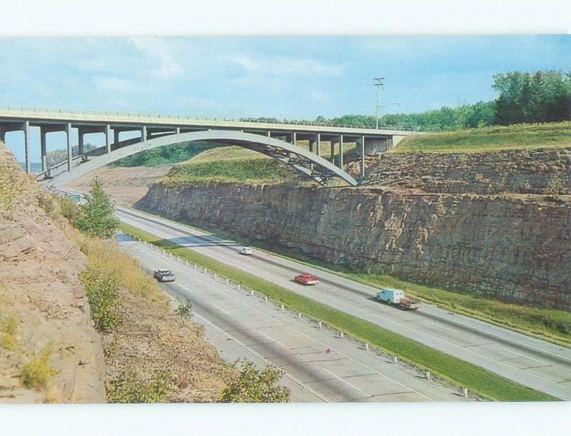 Unused Pre-1980 BRIDGE SCENE North Royalton Ohio OH d3610