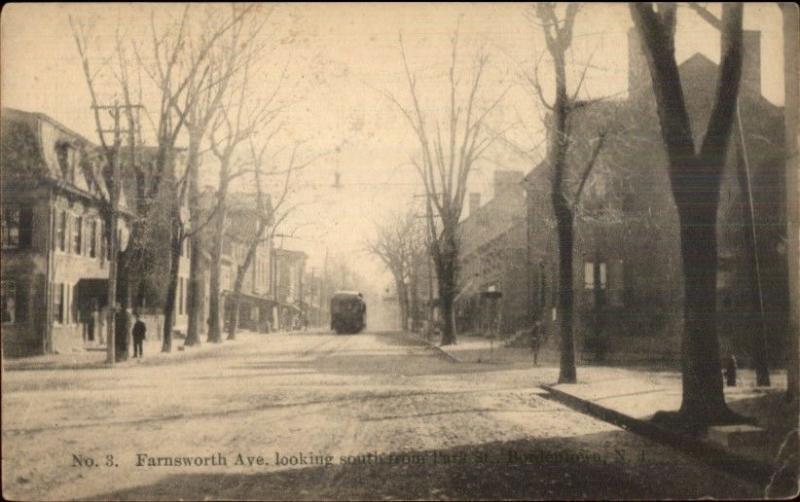 Bordentown NJ Farnsworth Ave c1910 Postcard