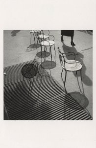 Deserted Restaurant Tables at Luxembourg Gardens Paris Postcard