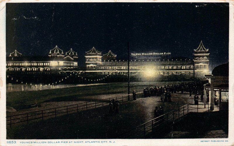 PC Young's Million Dollar Pier at Night in Atlantic City, New Jersey~128128