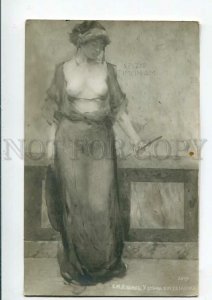 3083849 Semi-Nude Woman COURTESAN by DUDIN vintage RUSSIA RARE