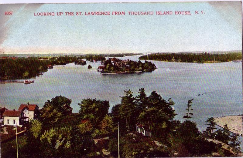NY St Lawrence River From Thousand Island House Vintage ca 1910 Postcard