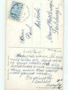 Very Old Foreign Postcard BEAUTIFUL FLOWERS SCENE AA5006