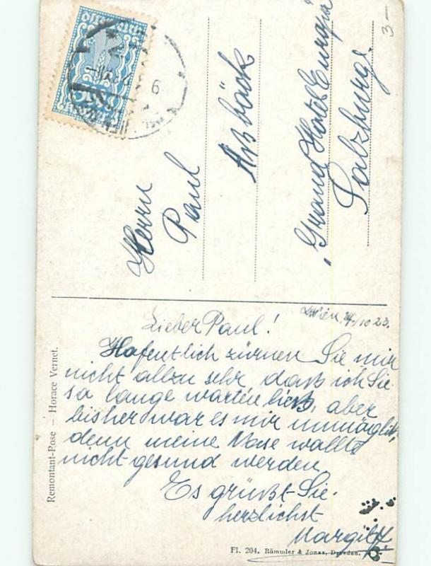 Very Old Foreign Postcard BEAUTIFUL FLOWERS SCENE AA5006