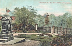 ACCRINGTON LANCASHIRE ENGLAND~ENTRANCE OAK HILL PARK~1905 POSTCARD