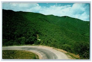 c1950's Highway Up Wayah Bald from Franklin North Carolina NC Vintage Postcard