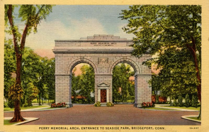 CT - Bridgeport. Sea Side Park, Perry Memorial Arch