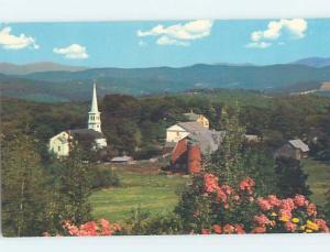 Pre-1980 PANORAMIC VIEW Peacham - Near Barre & Montpelier Vermont VT F8272@