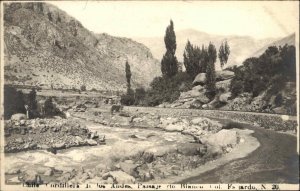 Cordillera de los Andes Chile Mountain View Real Photo Vintage Postcard