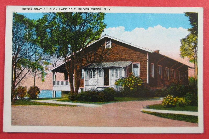 Motor Boat Club On Lake Erie, Silver Creek, NY Postcard (#4610)